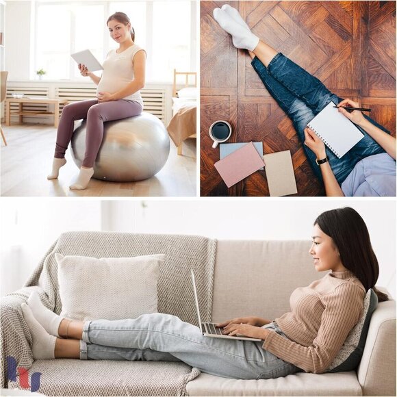 Women Diabetic Ankle Green Socks  Super Soft Thin Bamboo Wide Loose Non-Binding - Picture 6 of 7